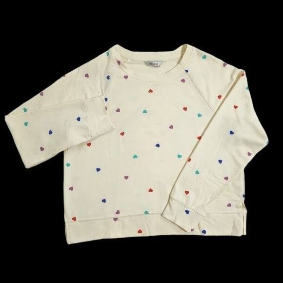 Wildfox Relaxed Fit Super Soft Sweatshirt And Short Lounge Pajama Set XL Cream - Picture 11 of 12